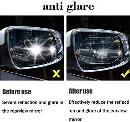 Car Mirror Rain Guard-Waterproof Anti Fog Car Film Rainproof Anti-Water Film Rear-View Mirror Film HD Nano Protective Clear Safe Driving Sticker